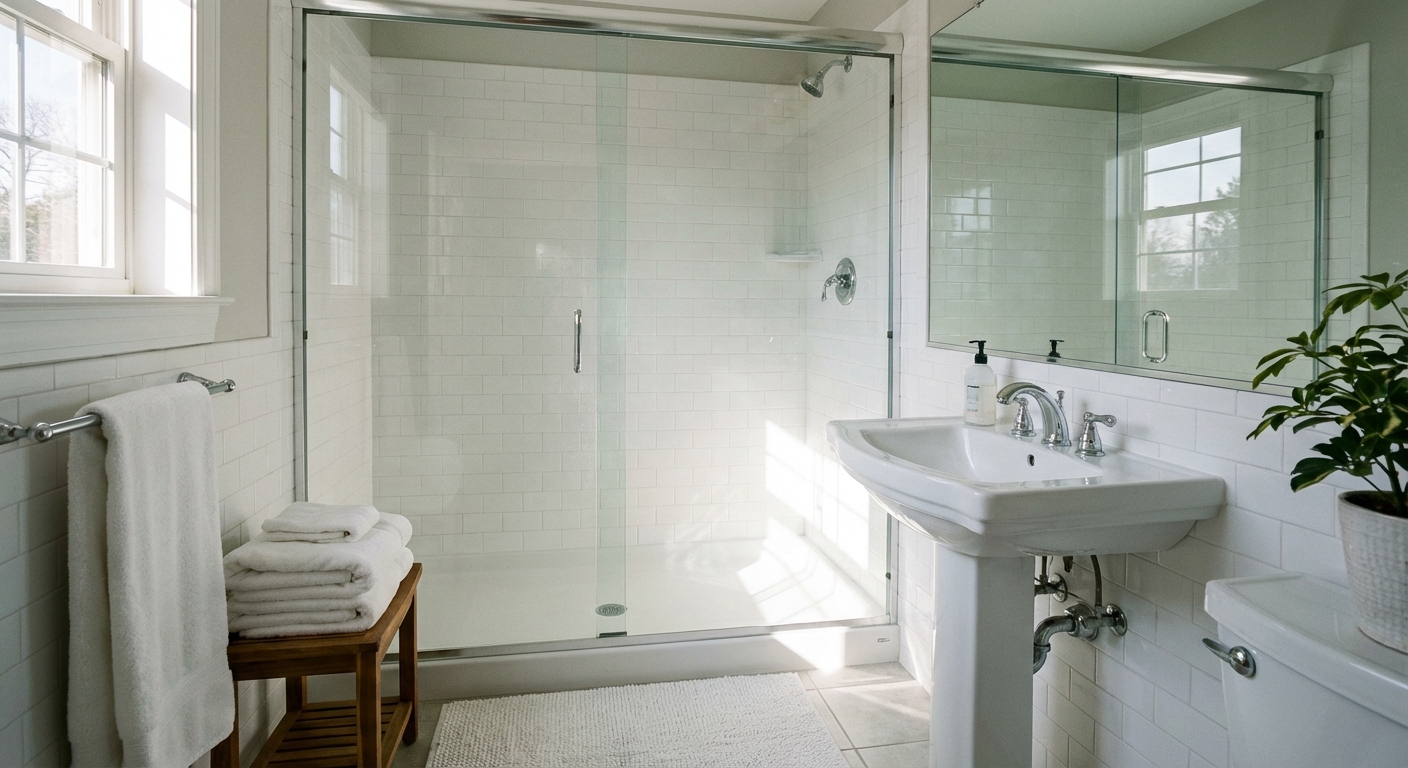 Bathroom after Lava Cleaners service in Ventnor NJ